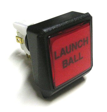 1 Bouton carr rouge "Launch Ball" Williams pinball 2000